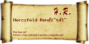 Herczfeld Renátó névjegykártya